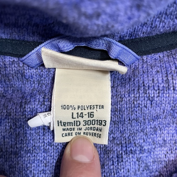 LLBean Fleece Pullover L14-16 - Picture 6 of 6